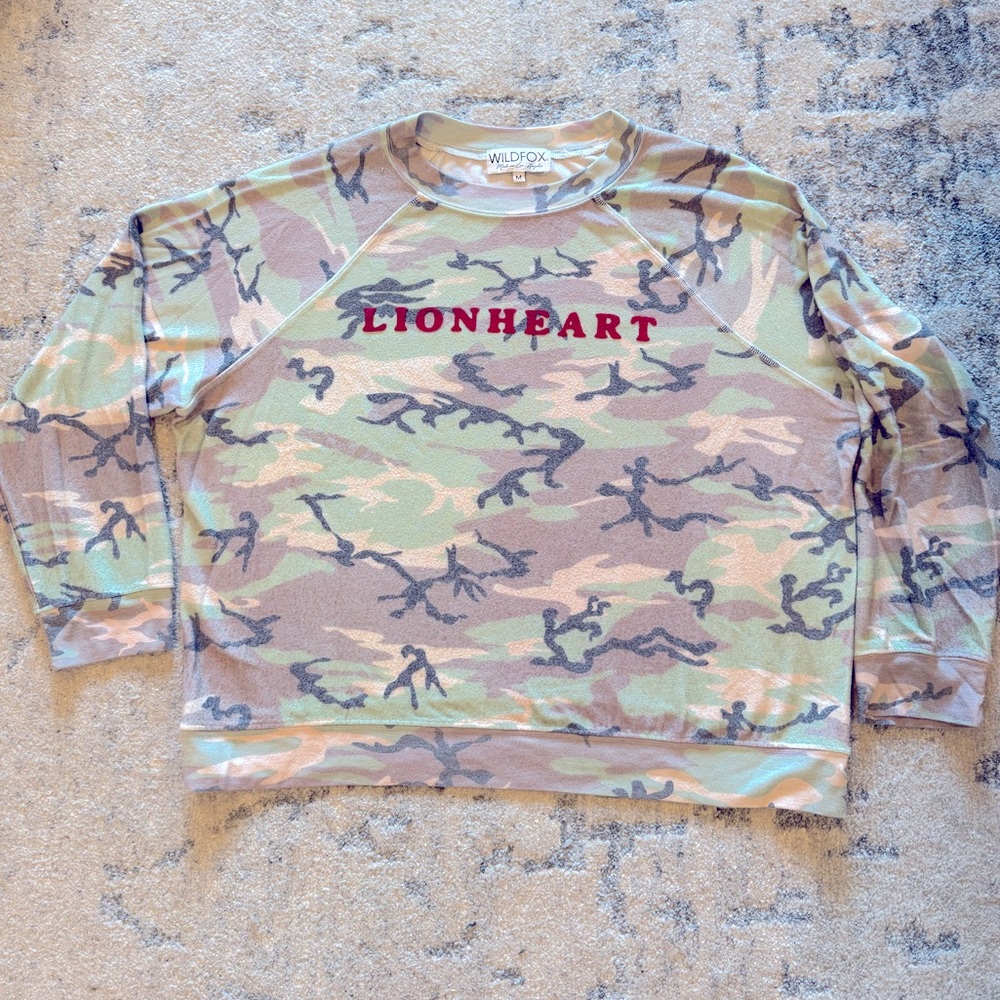Wildfox Lionheart Camouflage Sweatshirt